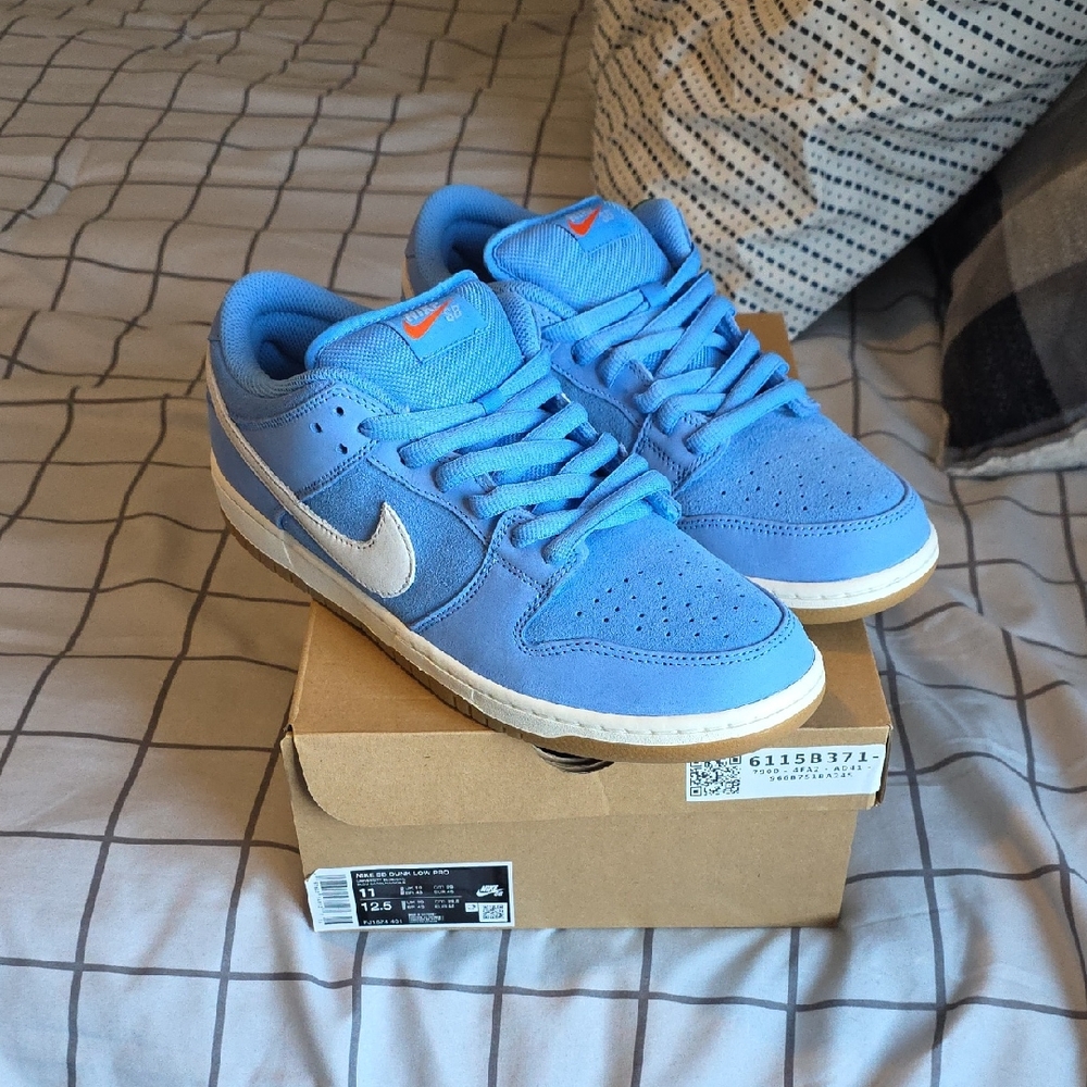 Nike Light Blue Sneakers with Cream Swoosh